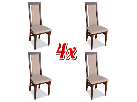 Chair Wood Textile Chairs Gastro Dining room Fabric new Design Upholstery Set 4x Armchair