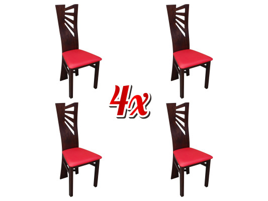 Dining room chair Designer Chairs Dining chairs new Leather Set 4x Solid wood Chair