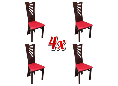 Dining room chair Designer Chairs Dining chairs new Leather Set 4x Solid wood Chair
