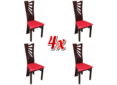 Dining room chair Designer Chairs Dining chairs new Leather Set 4x Solid wood Chair