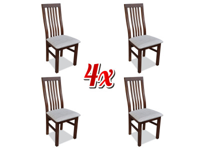 Textile Seat Armchair Set new Club TV Chair 4x Dining room upholstered chair Lounge