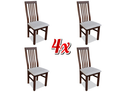 Textile Seat Armchair Set new Club TV Chair 4x Dining room upholstered chair Lounge