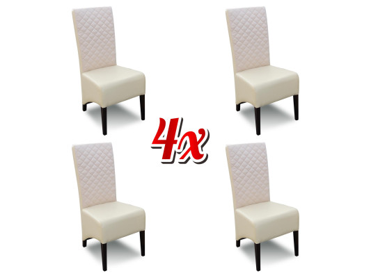 Group 4xChair Set Chairs Suite Leather Design new Upholstered Dining room Chairs