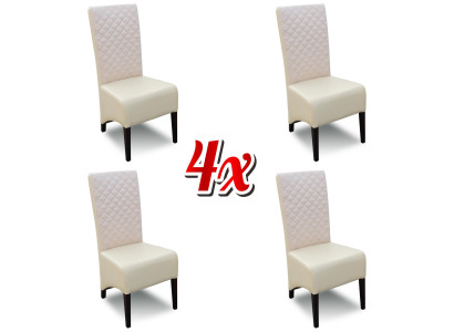 Group 4xChair Set Chairs Suite Leather Design new Upholstered Dining room Chairs