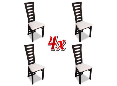 Dining chairs new Textile Set 4x Solid Wood Chair Dining room chair Kitchen Chairs