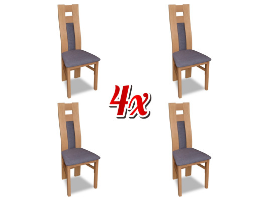Group Seat Upholstery Lehn Chairs Suite Wood Solid Luxury Armchair Set 4x Chair