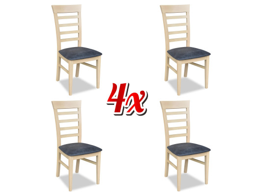 Design Furniture Luxury Style Chairs 4x Wooden Dining chairs Dining room set new