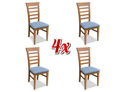 4x Chairs Furniture new luxury design elegant chair set group upholstery textile