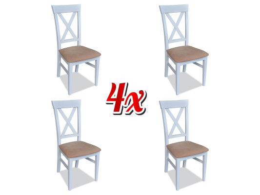 Solid wood Fabric Upholstery Chairs Gastro Dining room Classic 4x Armchair Chair new