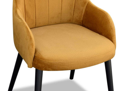 Design Textile Luxury Armchair Chair with Armrest Dining Room Chair Brown
