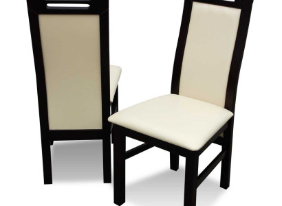 Chair without armrest Dining room chair Wood Dining room Black Design Modern