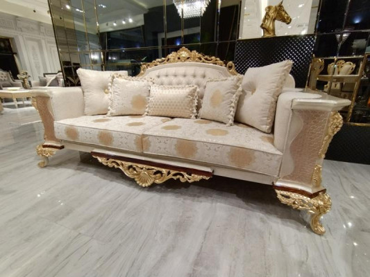 Three-seater design sofa 3 seater couches textile chesterfield sofa 3 seater fabric new