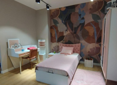 Childrens room Furniture Bed Dessert Clothes wardrobe Desk Chest of drawers with Mirror