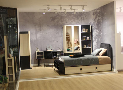 Modern Complete Youth Room Childrens room Set Bed Wardrobe Bookshelf