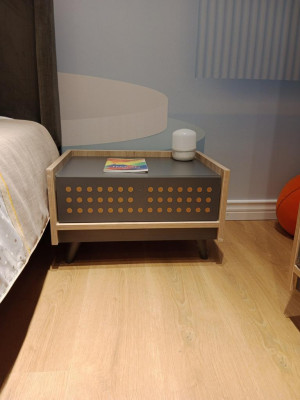 Stilove Bedroom set Designer Youth Room Furniture Bed + Bedside table