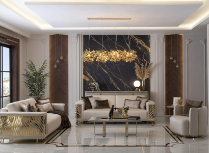 Luxury sofa set 4+3 seater armchair coffee table modern 4 pieces. Set design