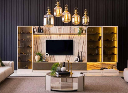 Elegant Wall unit Living room extension Wall 388cm luxury wall units sideboard