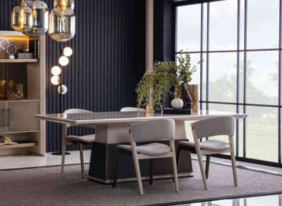 Luxury Dining table Dining tables Table Dining set Dining set Tables 4x armchairs Chair