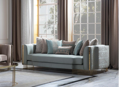 Turkis Couch Three Seater Couches Furniture Sofa Elegant Villas Furnishings