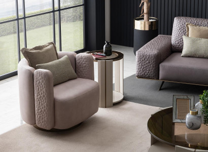 Stylish Armchair Living room Pink Modern Wood Couch Lounge Club Furniture