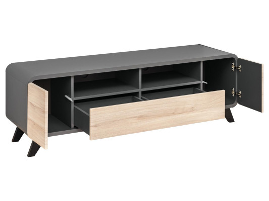 Wall unit set 5 pieces living room TV lowboard display case shelf modern suite wooden furniture