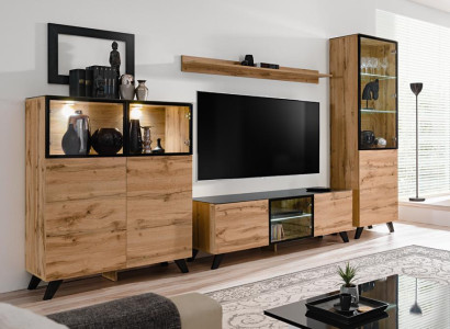 Living room Modern Set Display case Chest of drawers Wall units TV lowboard Design new