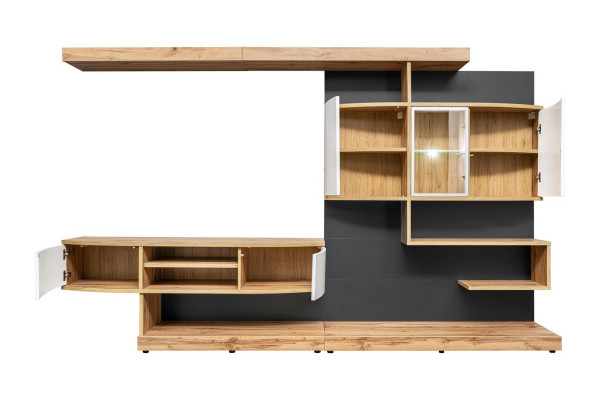 Braun Wall unit Furnishings Luxury Living room Designer TV Lowboard Furniture new