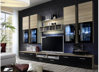 Living room Complete TV Lowboard Design Wall Cabinet Luxury Wall unit Furnishings new