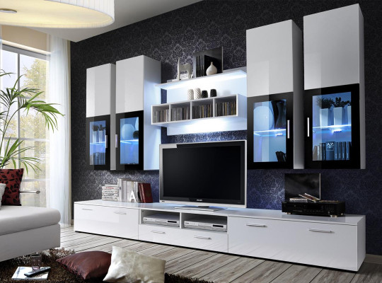 Wall unit Furnishings wall cabinet design Wood wall cabinet Modern Suite
