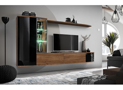 Wall unit set luxury living room TV stand wood wall shelf wall cabinet new