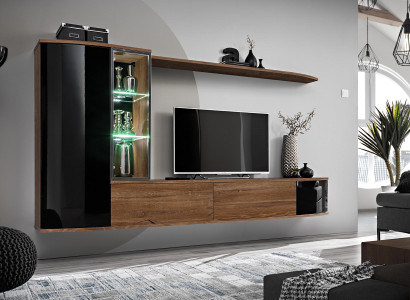 Wall unit set luxury living room TV stand wood wall shelf wall cabinet new