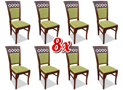 Chair 8x Dining room Upholstered Chair Lounge Textile Seat Armchair Set new Club TV