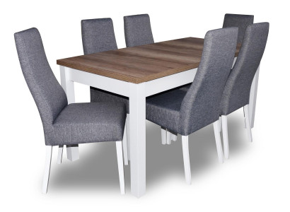 Dining set Dining table 6 x Chair Set Set Suite Table Dining set Dining set 7 pieces