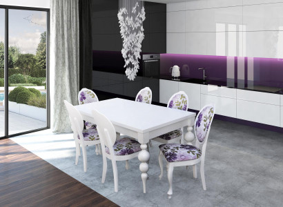 Dining table 6x Chairs Dining set Dining room Set Classic r Table 7tlg Set Chair new