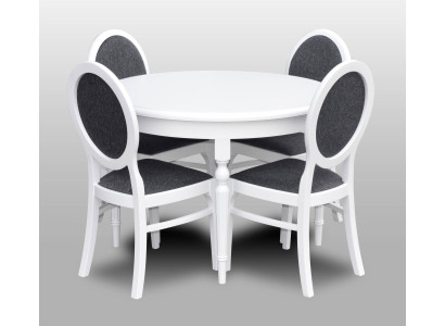 Classic r Round Round Table Wood Design Tables Dining room + 4 Chairs
