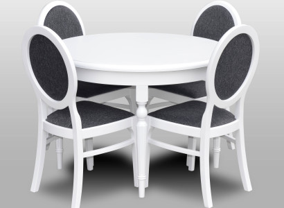 Classic r Round Round Table Wood Design Tables Dining room + 4 Chairs