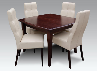 Luxury Dining room Set Suite 5pcs Brown Wood Furniture 4xChair Table Style Modern new