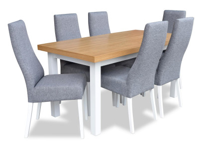 Dining room Complete Suite Table 4x Chair Set 7pcs. Dining table Wood Dining set new