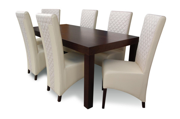 Wood Dining Table Wood Design Room Complete Set Suite 7-piece Modern Dining Set