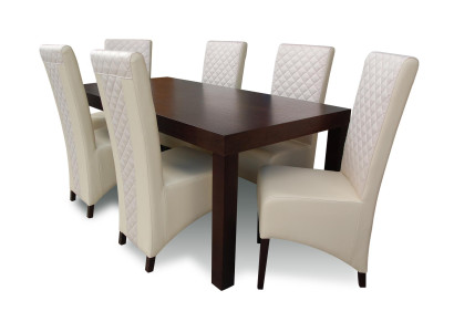 Wood Dining Table Wood Design Room Complete Set Suite 7-piece Modern Dining Set