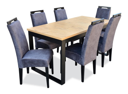 Classic s Dining room Set Rectangular Table 6 Chairs Armchair Group Suite 7pcs.