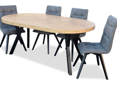 Dining table 4 x Chairs Dining room Set Dining set Luxury Chairs Table 5pcs.