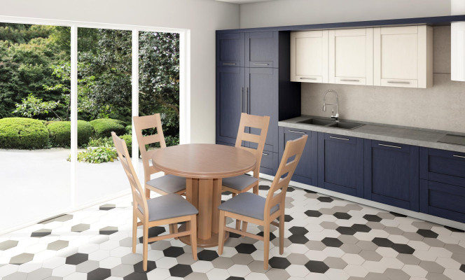 Dining table 4 x chairs Dining room set Dining set Wood Table 5 pieces. Group Suite