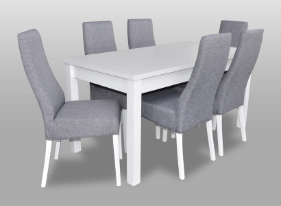 Complete Set Dining table 6x Chairs Dining room Ess Group Wood Table Tables 7pcs new