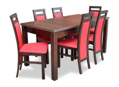 Complete Set Dining table Dining room 6x Chairs Set Ess Group Wood Table Tables 7pcs