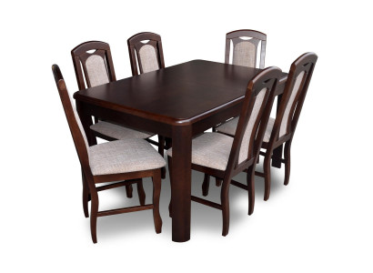 Classic Dining room Furniture Dining Set Table Wood Complete Set 7pcs. Dining set