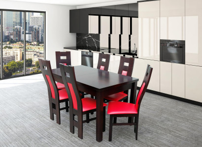 Complete Set Dining table + 6 Chairs Dining room Set Wooden Tables Dining Group Table 7 pieces