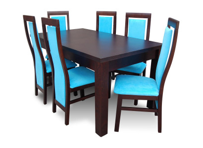 Classic r Dining table Table Suite Wood Dining room 6x Chair Set Chairs 7 pcs. set