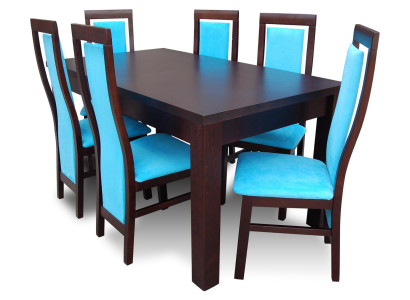 Classic r Dining table Table Suite Wood Dining room 6x Chair Set Chairs 7 pcs. set