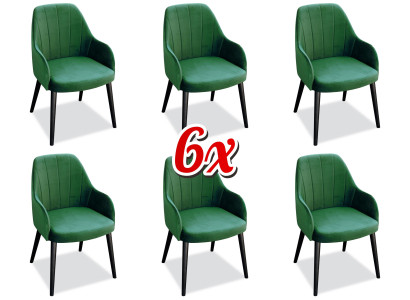 Dining room Chair Chairs Seat Solid Modern Wood Armchair Set 6x Luxury Restaurant